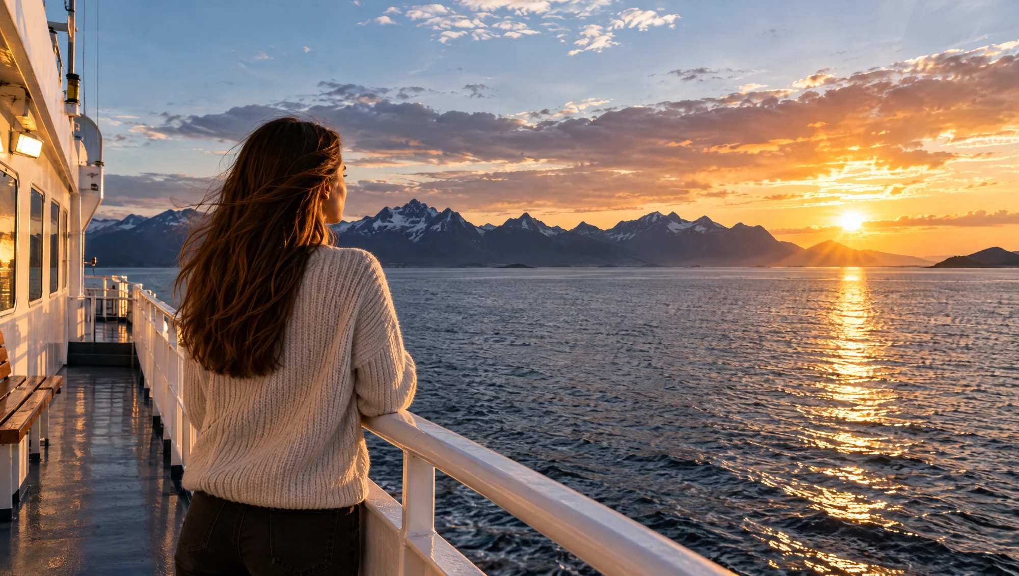 Passenger looking at the horizon