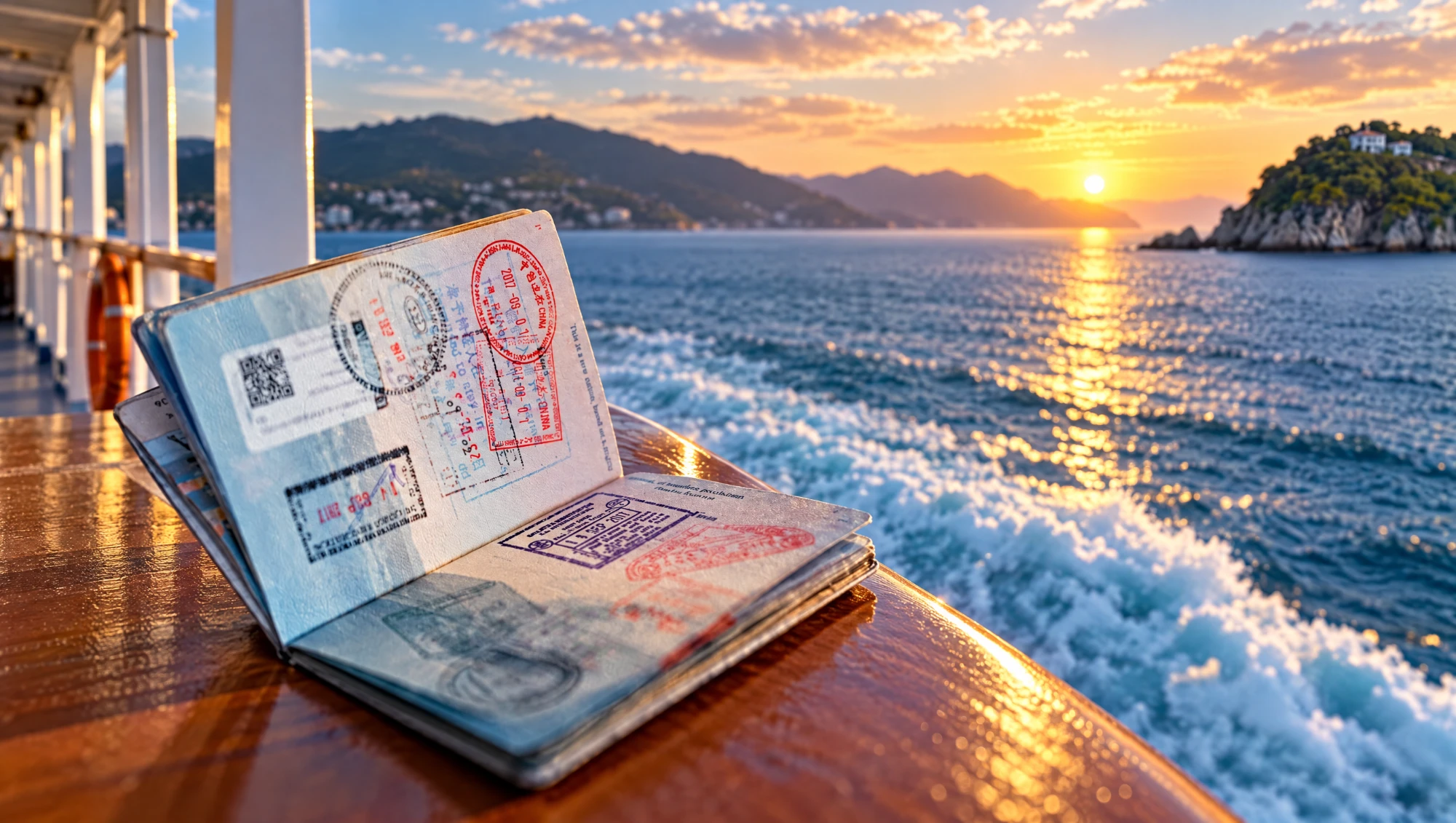 Passport and boarding pass