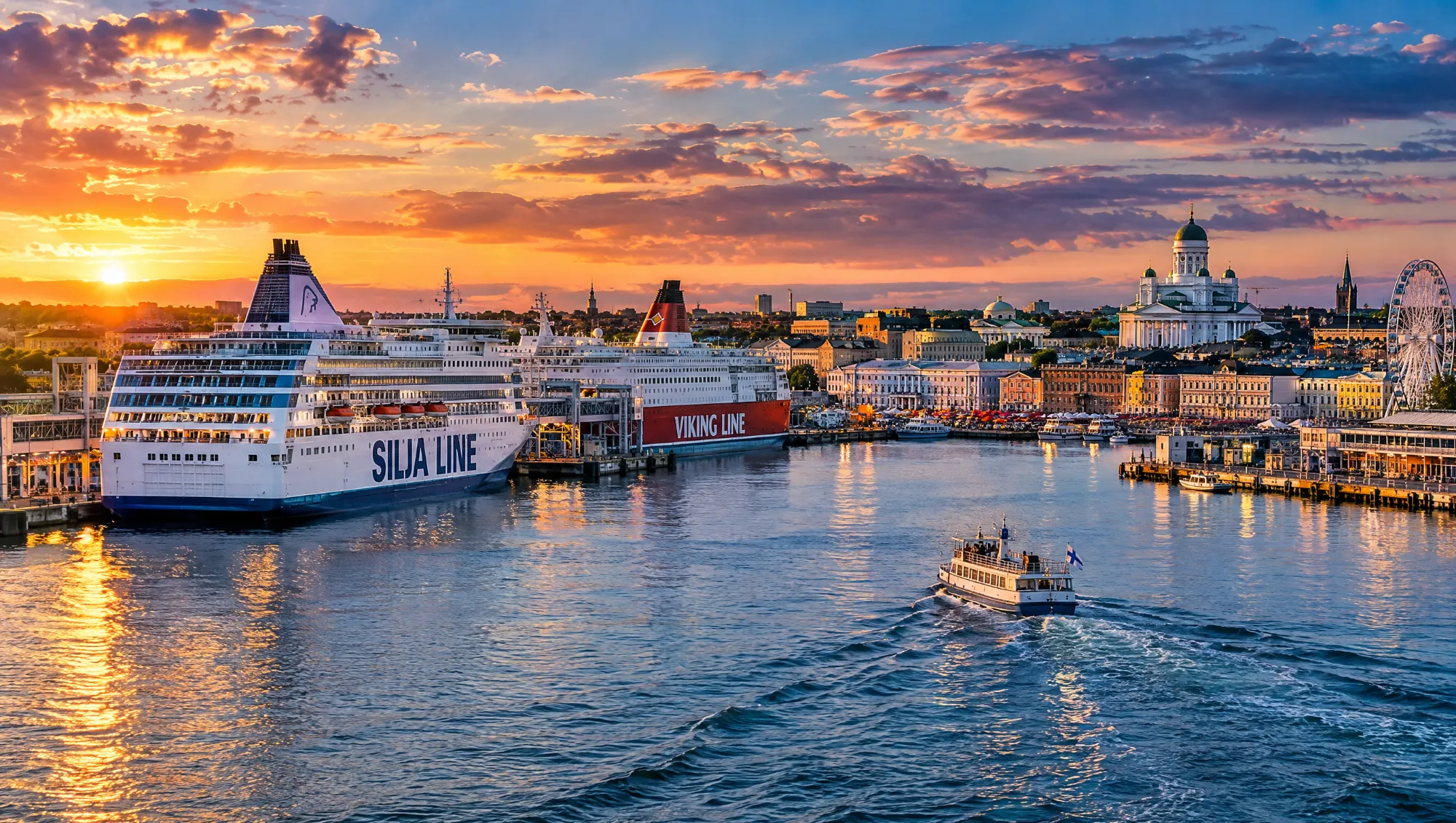 Ferry crossing the Gulf of Finland between Helsinki and Tallinn
